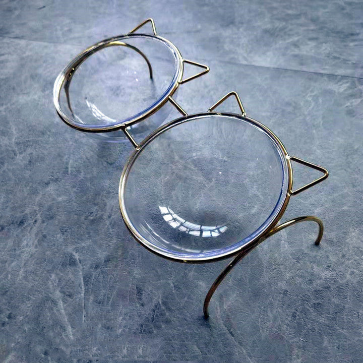 Elevate Your Pet's Dining Experience with Our Glass Pet Feeding Bowl Set