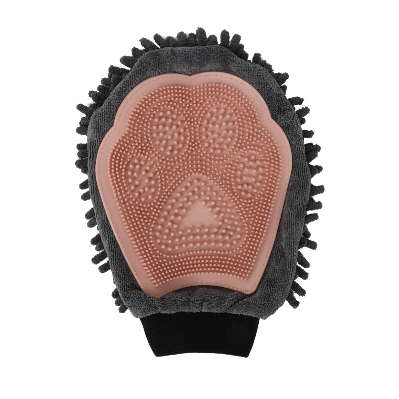 Pet Bathing Brush Grooming Glove Dual Sided Massage Cleaning Tool
