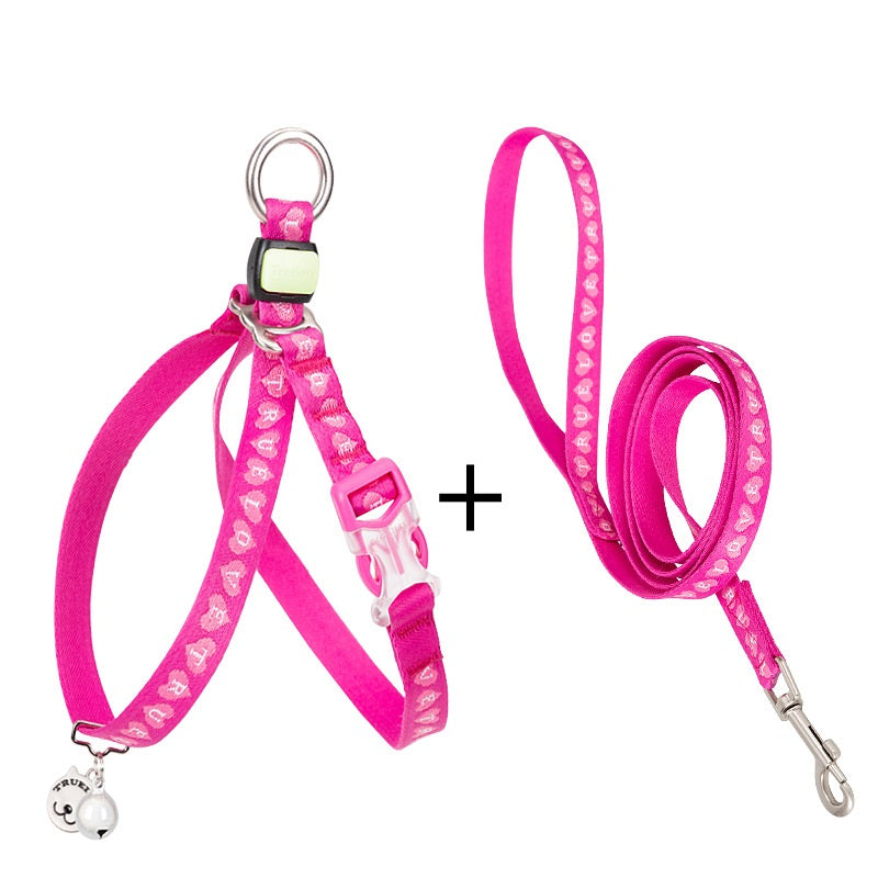 Pet Bell Chest Strap Vest Leash Walking Control Set