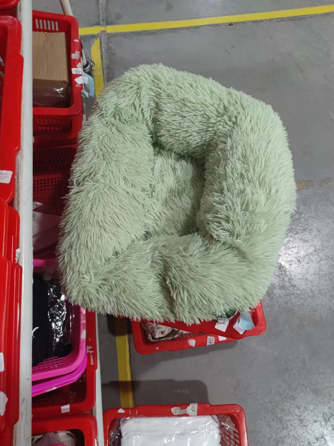 Soft Thick Cotton Plush Round Pet Bed For Comfort Sleep
