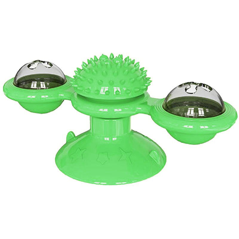 Pet Stuffed Catnip Interactive Windmill Toy With Light