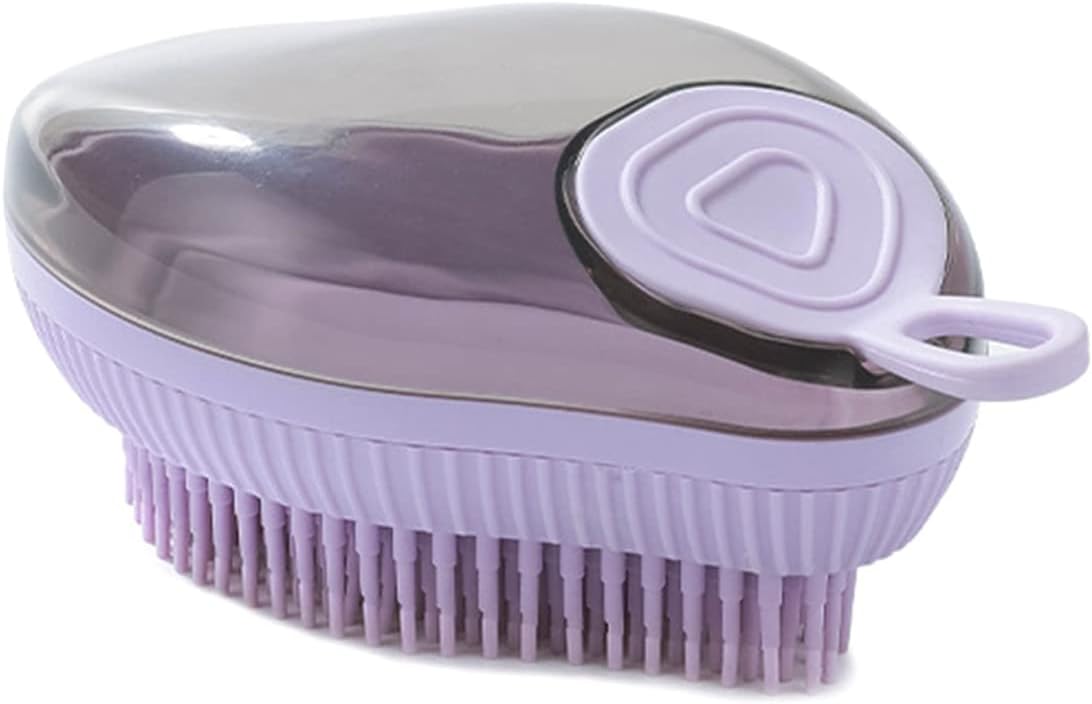 Pet Silicone Bath Brush Soap Dispenser Grooming Tool