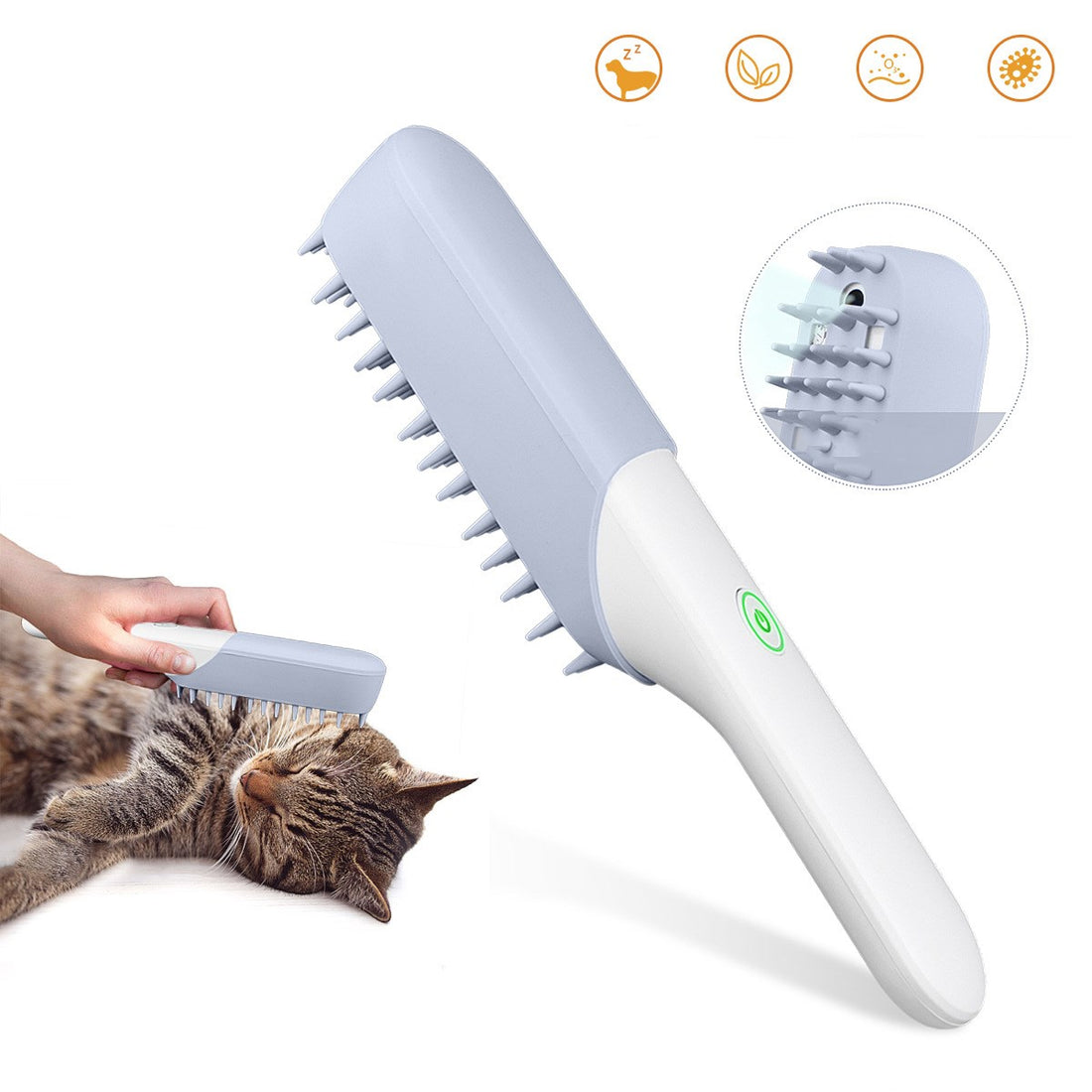 Silicone Pet Massage Grooming Brush For Fur Removal And Cleaning