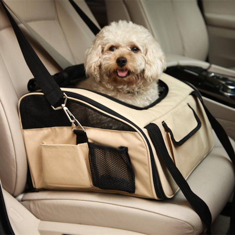 Folding Pet Car Seat Hammock Carrier Bag For Travel Safety