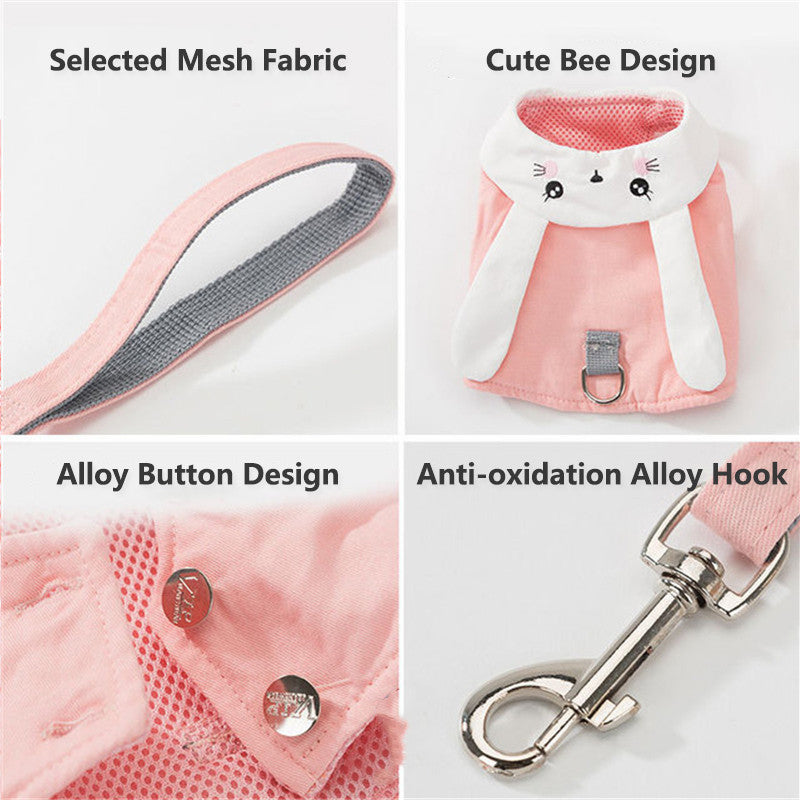 Pet Vest Chest Strap Leash Walking Control Set