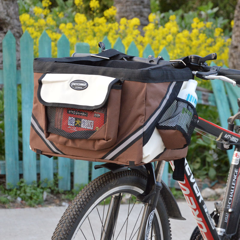 Removable Pet Bicycle Front Basket Carrier For Small Pets