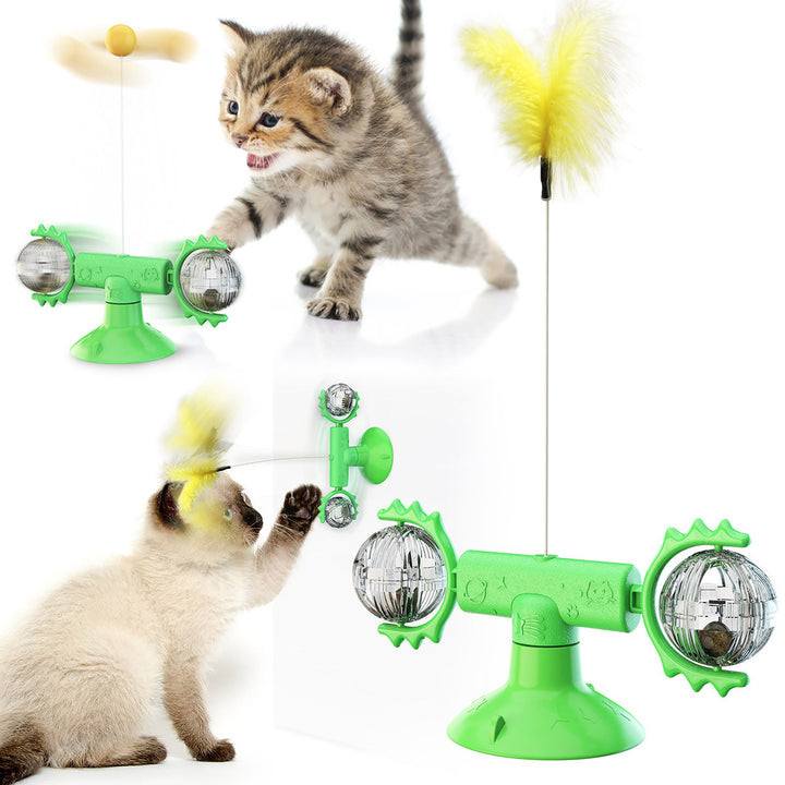 Pet Windmill Turntable Glowing Interactive Toy