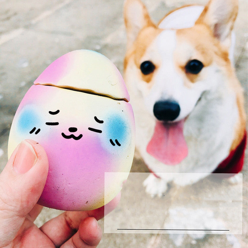 Pet Latex Sounding Molar Cleaning Toy Egg Model Toy