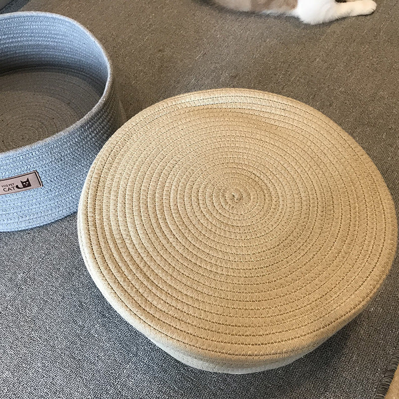 Round Pet Bed Kennel For Small Pets Comfort Sleep
