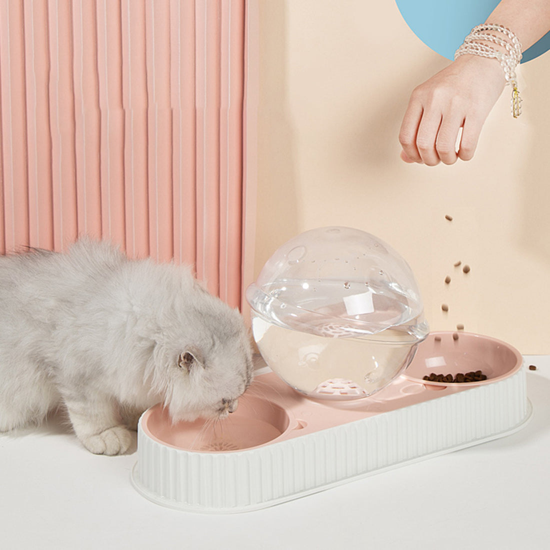 Automatic Pet Water Feeder Plastic Drinking Bowl Self Filling System