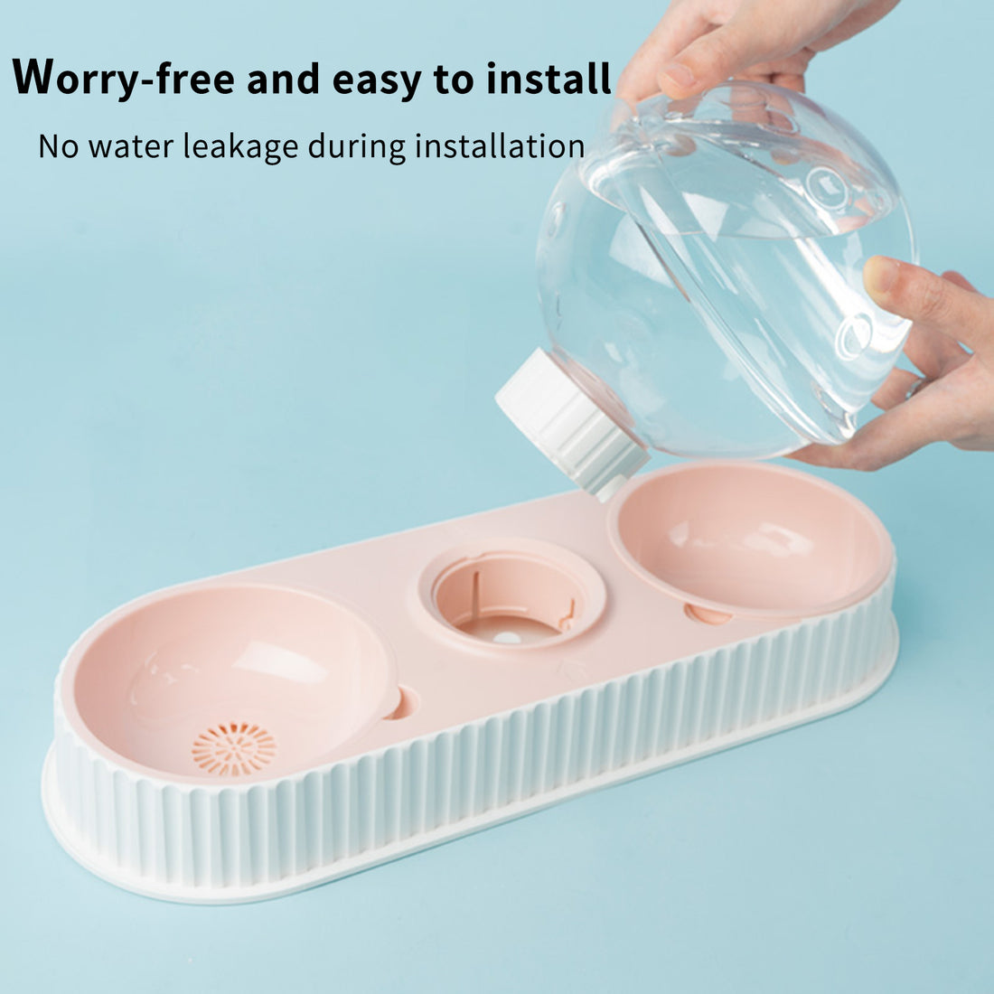 Automatic Pet Water Feeder Plastic Drinking Bowl Self Filling System