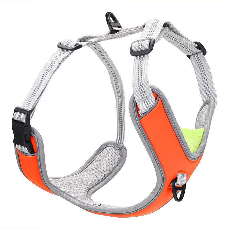 Adjustable Pet Chest Back Strap Outdoor Trekking Leash