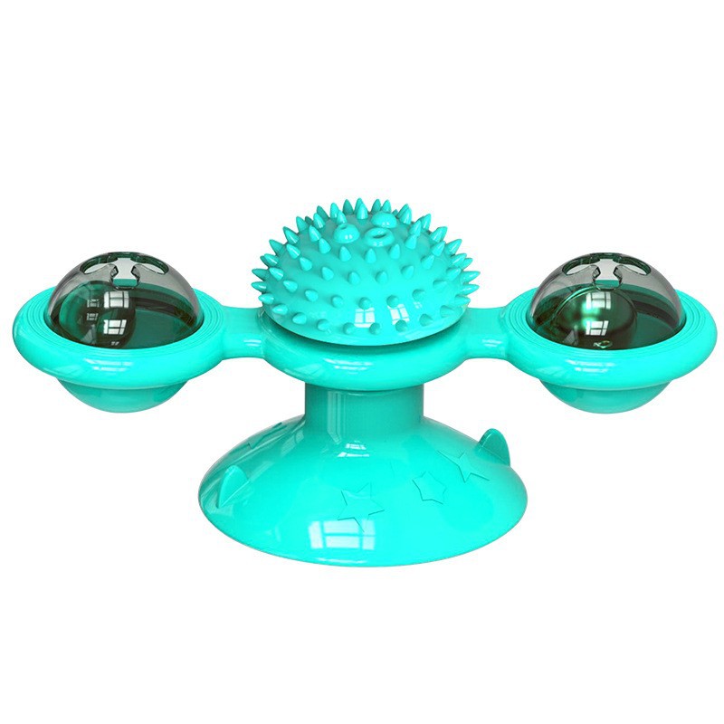 Pet Stuffed Catnip Interactive Windmill Toy With Light
