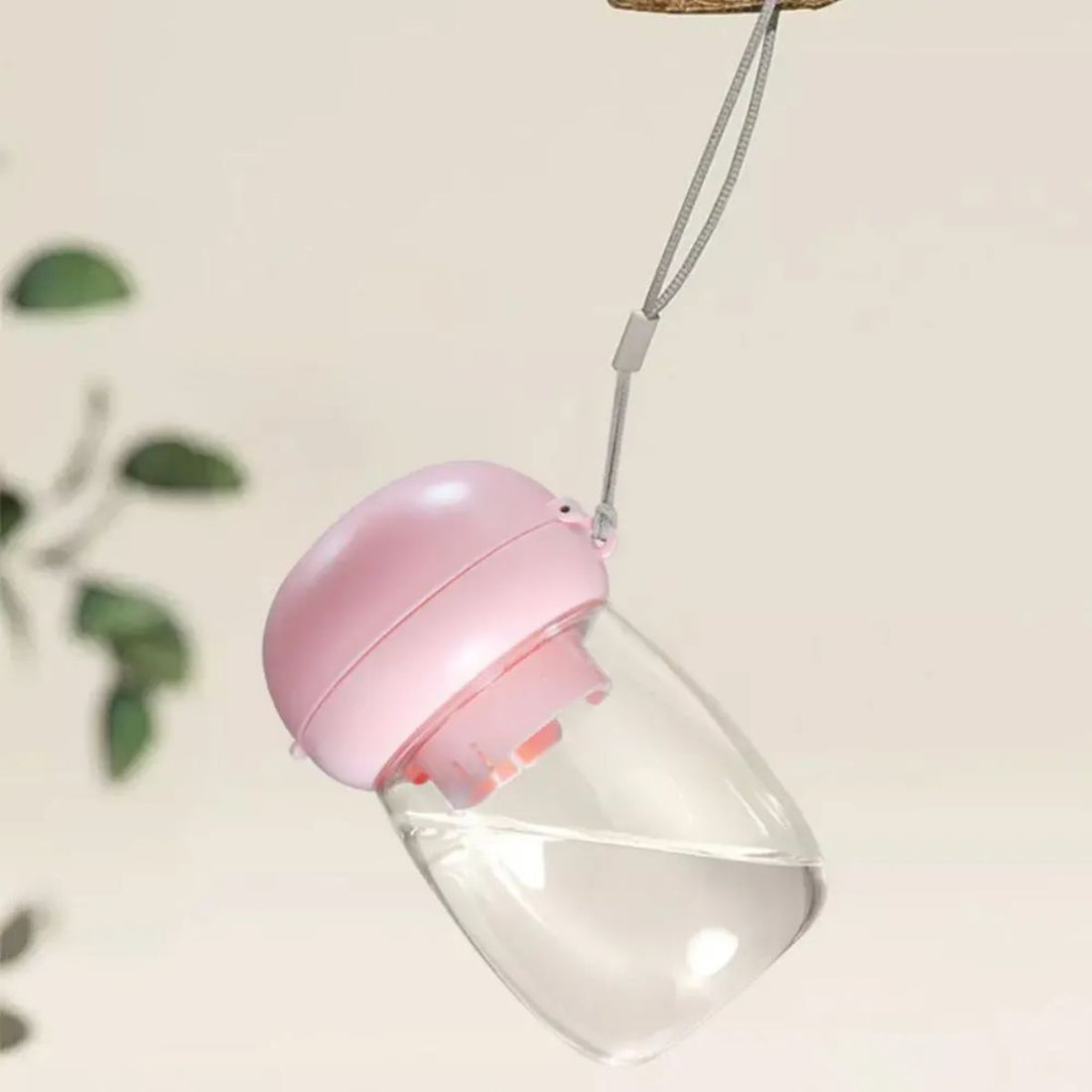 Portable Pet Water Bottle Travel Drinking Cup Feeding Bowl With Lanyard