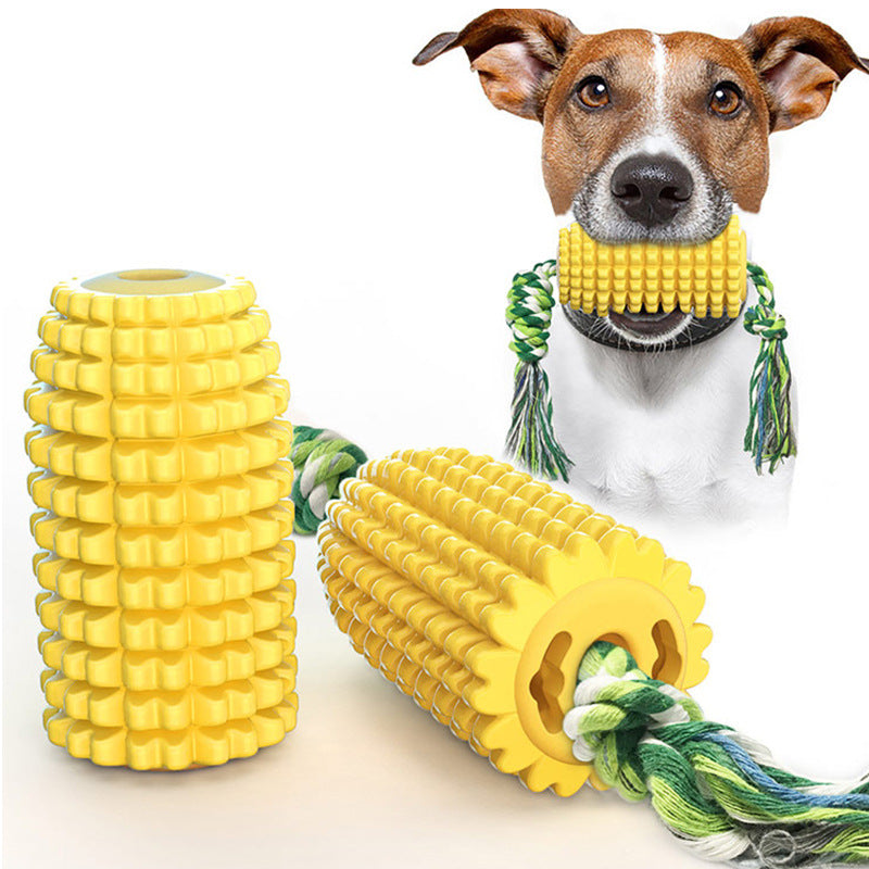 Pet Corn Shape Chew Resistant Molar Stick Toy