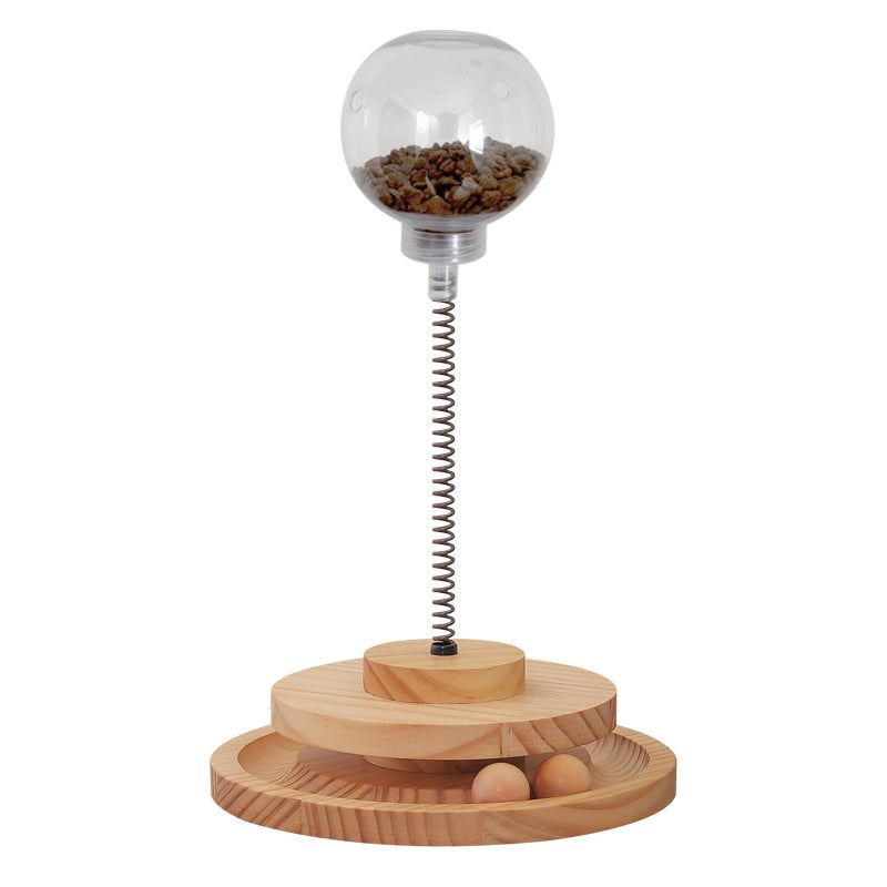 Pet Treat Dispenser Catnip Spring Slow Feeder Toy