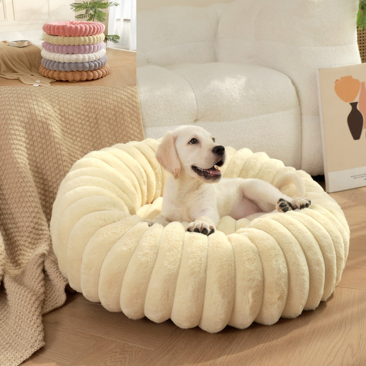 High Weight Plush Round Pet Nest Warm Winter Sleeping Bed