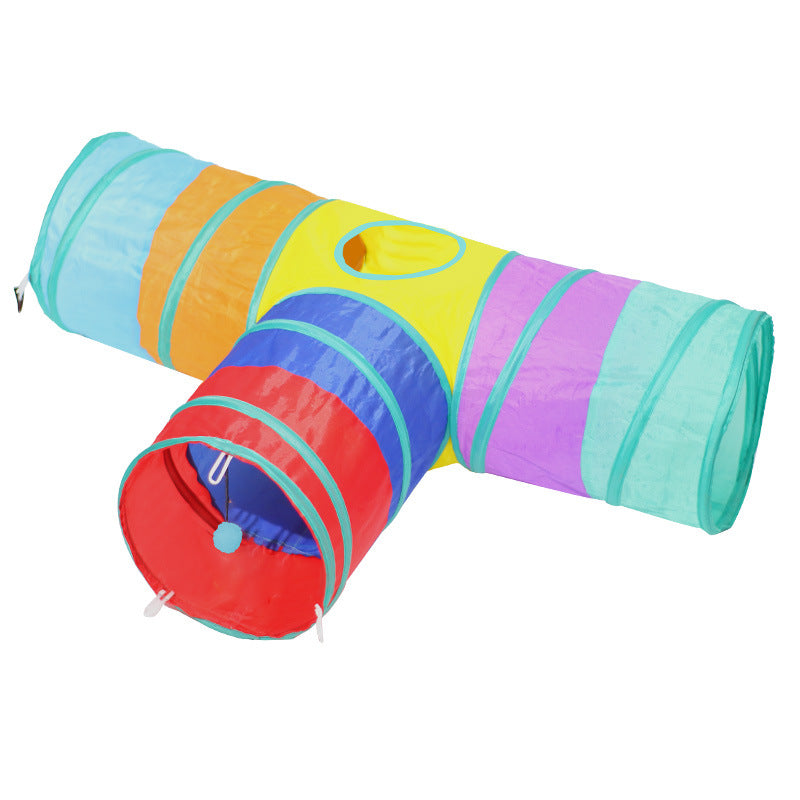Foldable Pet Tunnel Climbing Path Interactive Play Toy