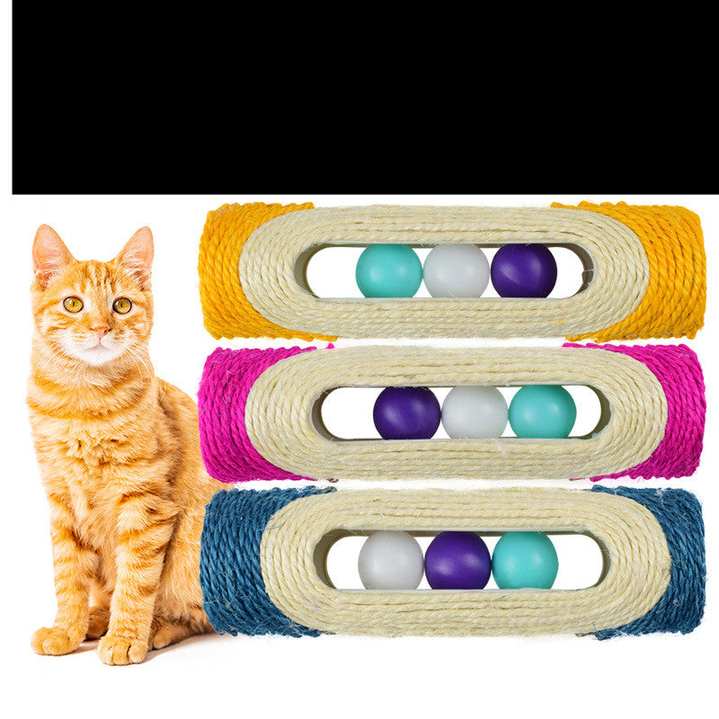 Long Sisal Drum Pet Toy Interactive Scratching Roller