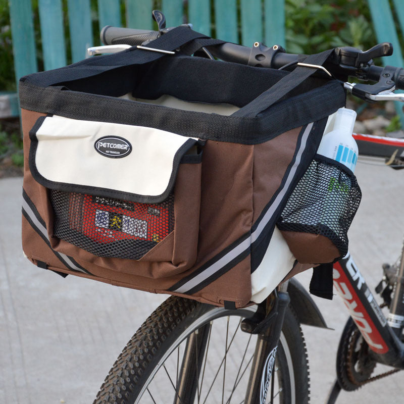 Removable Pet Bicycle Front Basket Carrier For Small Pets