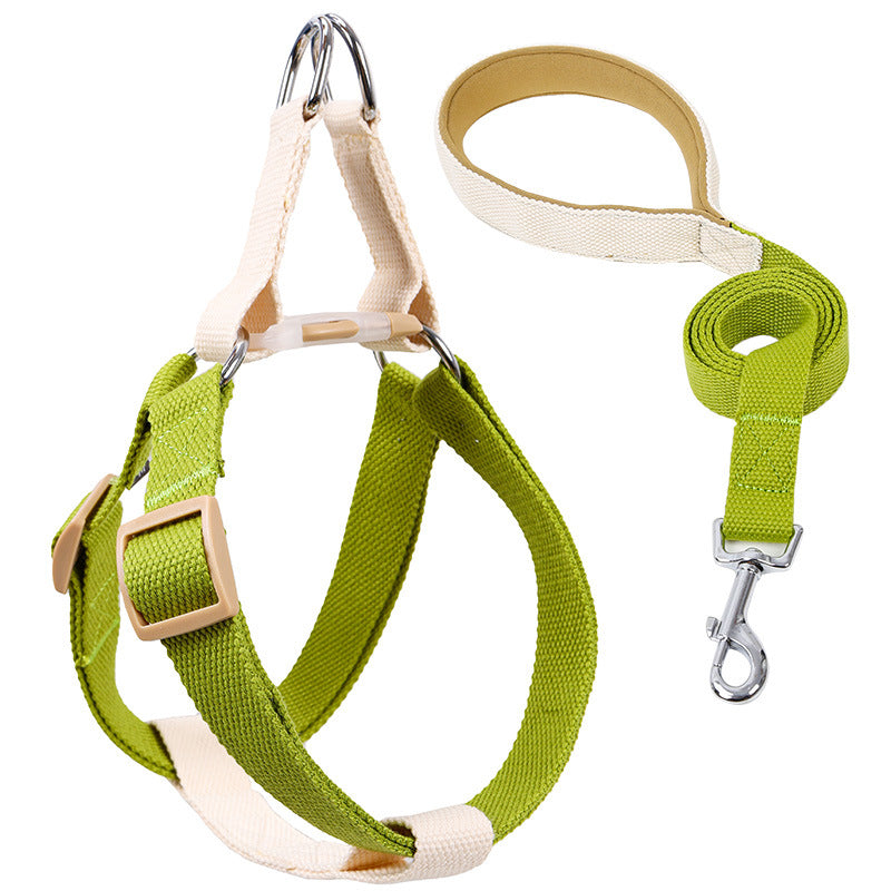 Color Drawstring Pet Vest Style Walking Leash Harness