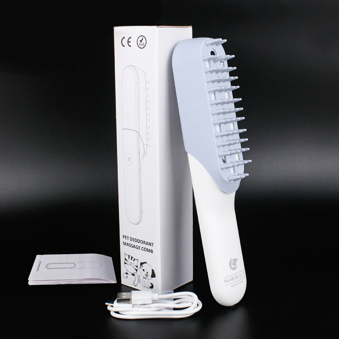 Silicone Pet Massage Grooming Brush For Fur Removal And Cleaning