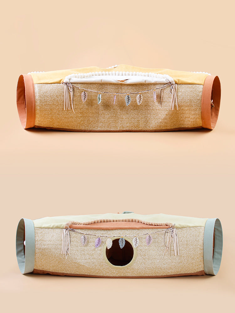 Pet Tunnel Litter Roll Drilling Hole Interactive Play Toy