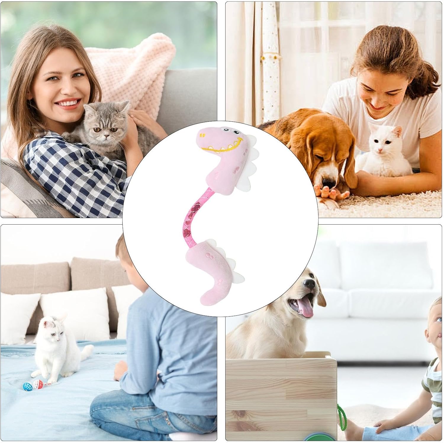 Interactive Pet Chew Toy Teeth Cleaning Catnip Rope Springs