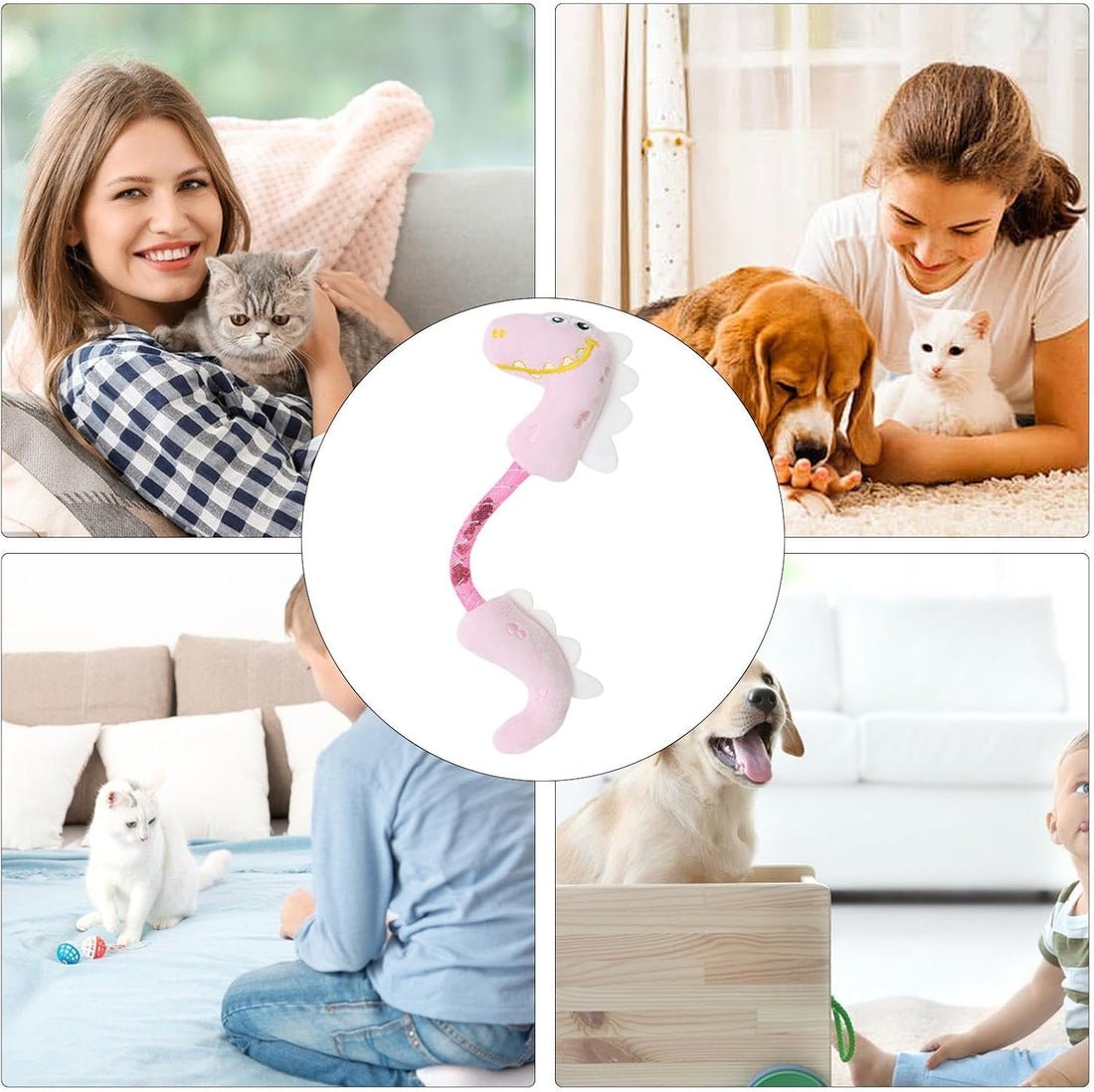 Interactive Pet Chew Toy Teeth Cleaning Catnip Rope Springs