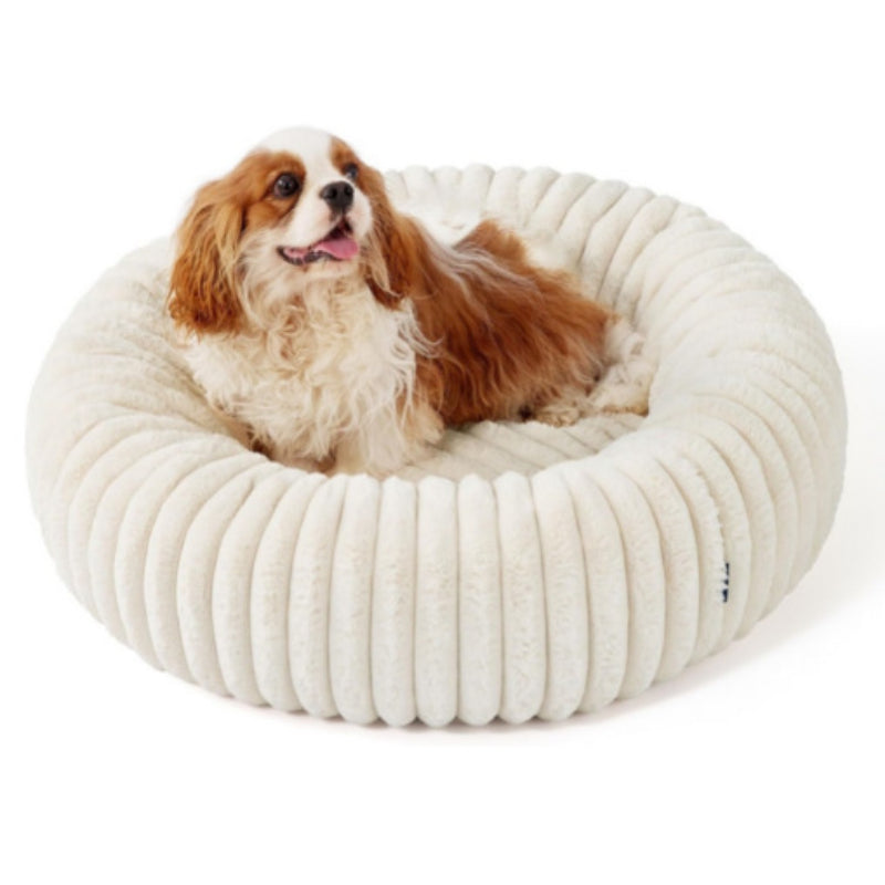 High-Grammage Plush Vertical Stripe Pet Bed Winter Warm Mat