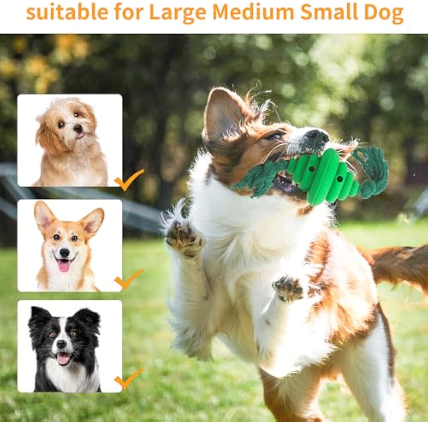 Pet Rope Ball Treat Dispensing Chew Training Toy