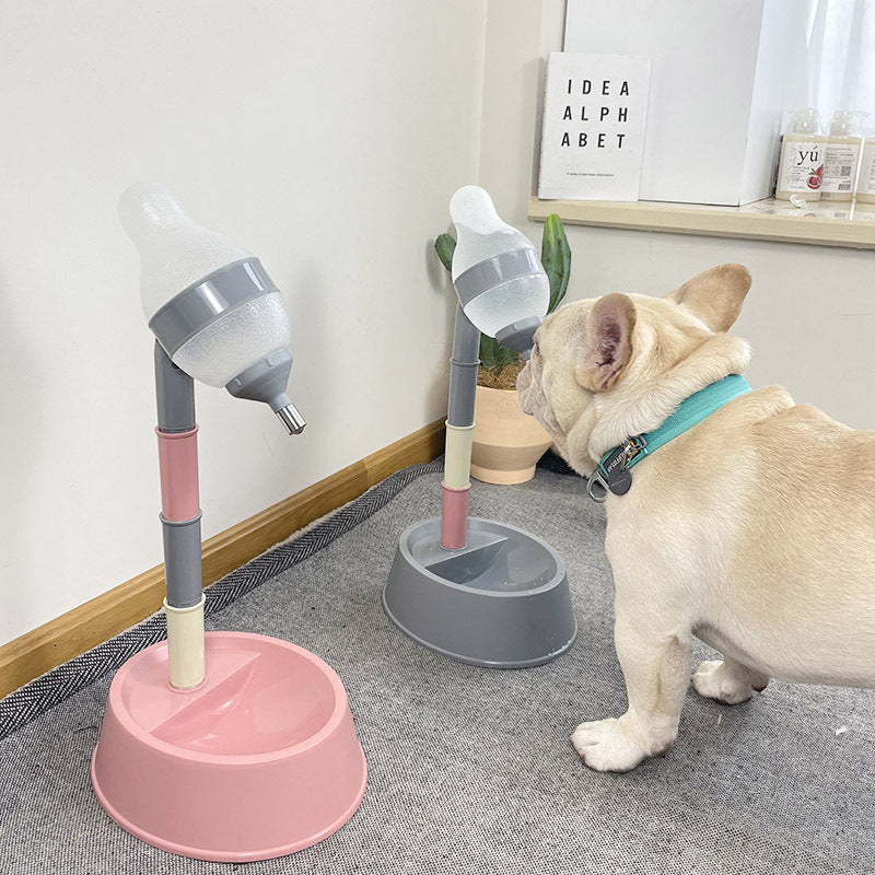 Automatic Pet Water Dispenser Adjustable Height Drinking Fountain Feeder