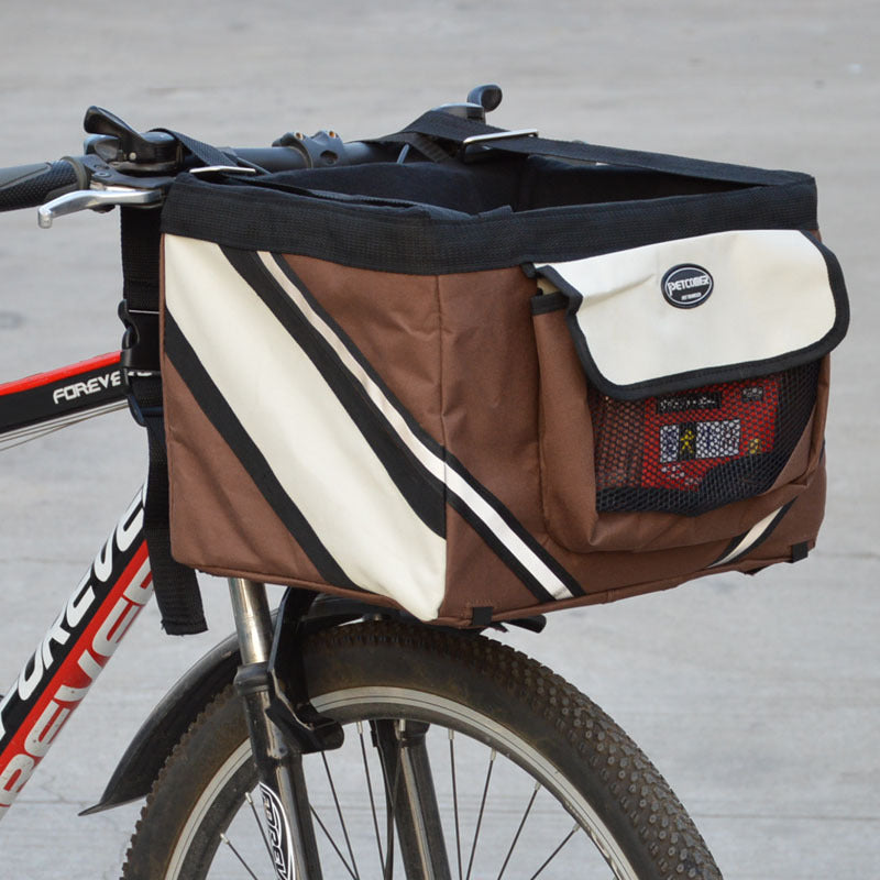 Removable Pet Bicycle Front Basket Carrier For Small Pets