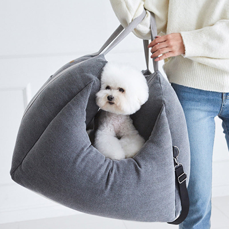 Waterproof Portable Pet Car Carrier Seat Basket For Travel Safety