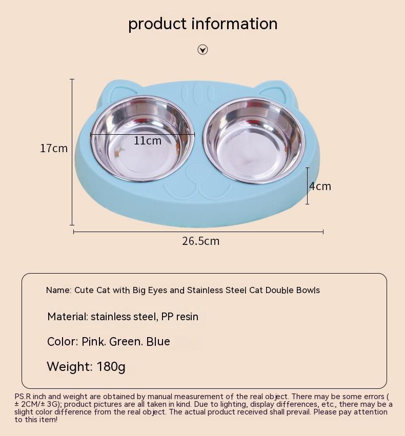 Pet Feeding Water Rice Bowl Basin