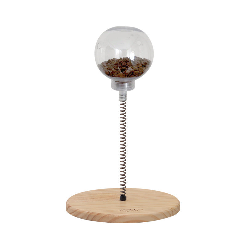 Pet Treat Dispenser Catnip Spring Slow Feeder Toy