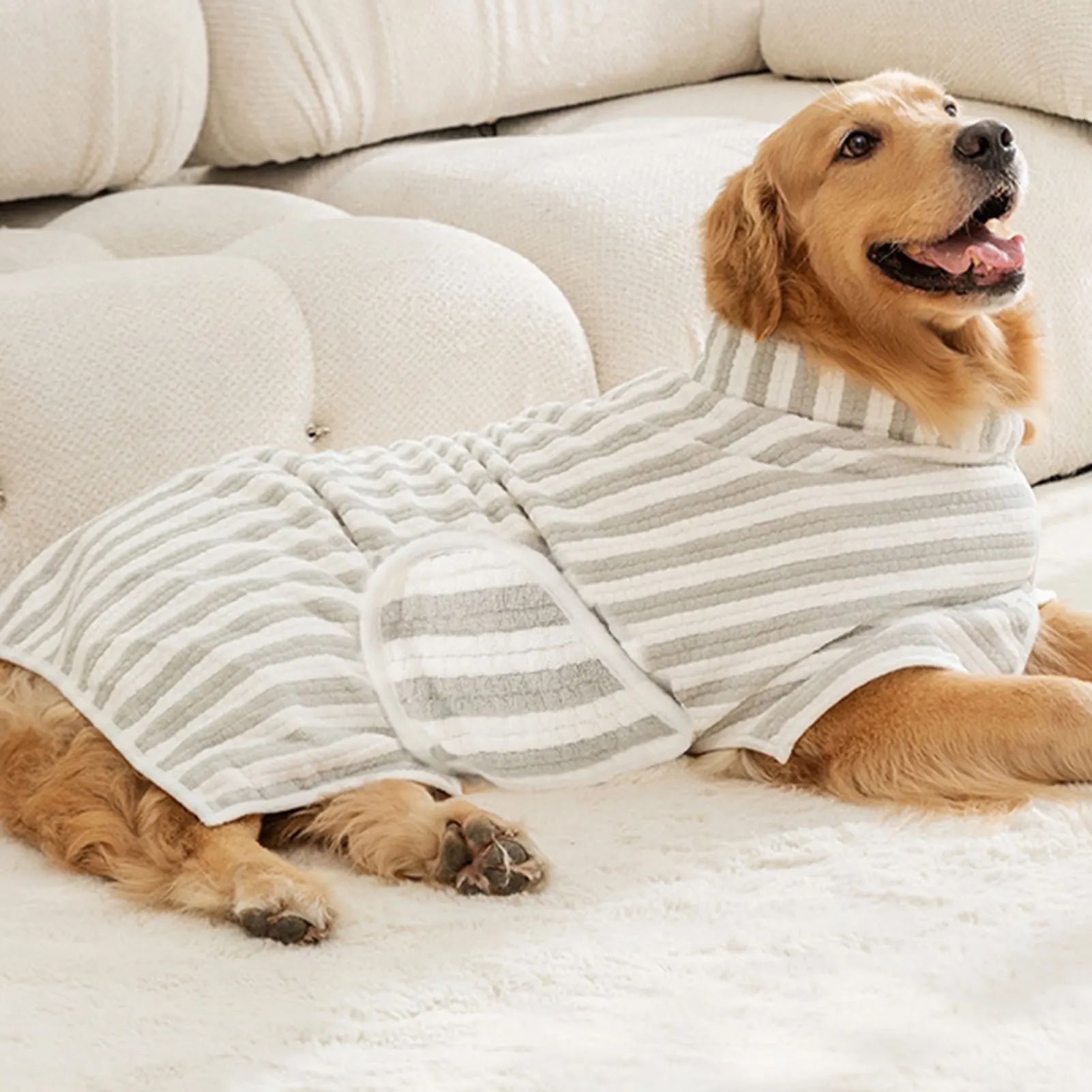 Ultra Absorbent Pet Bath Towel Quick Dry Thick Bathrobe Wrap