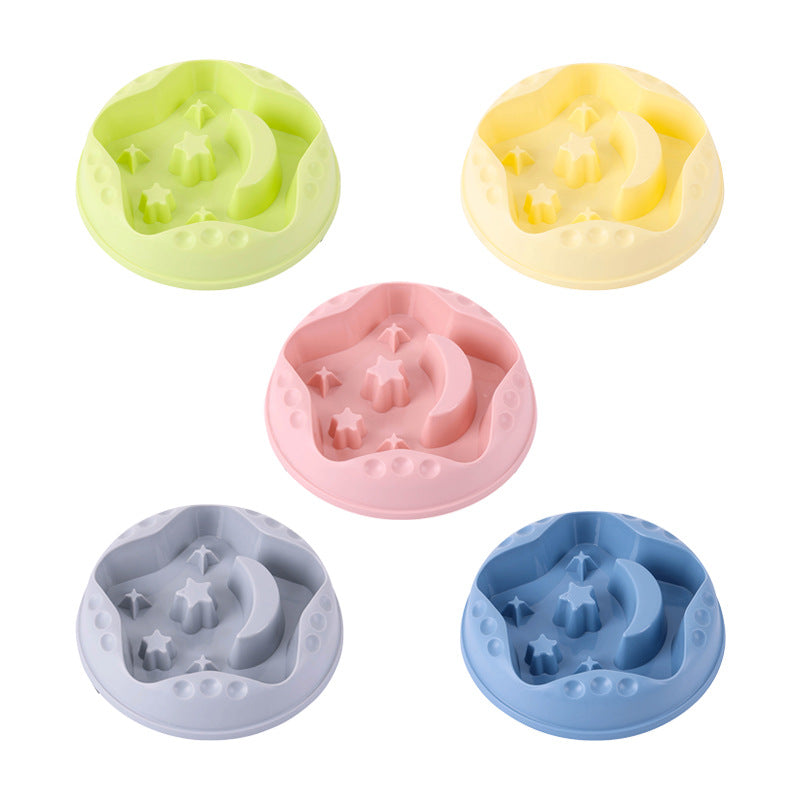 Moon Star Wings Pet Slow Feeding Bowl Large Capacity Food And Water Dish
