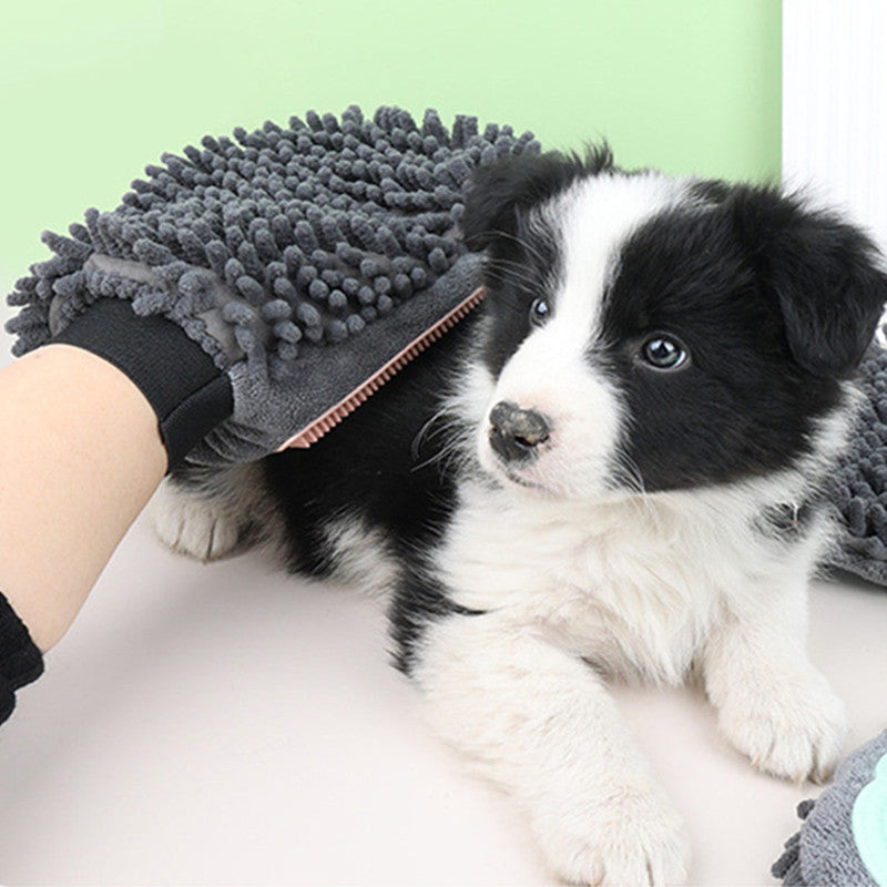 Pet Bathing Brush Grooming Glove Dual Sided Massage Cleaning Tool