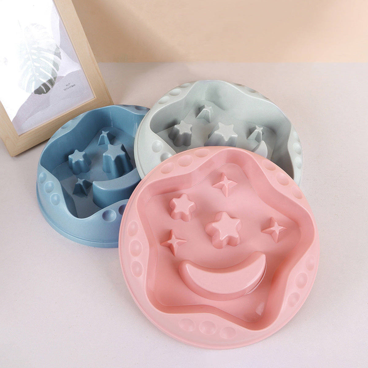 Moon Star Wings Pet Slow Feeding Bowl Large Capacity Food And Water Dish