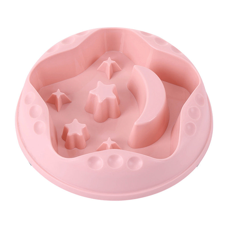 Moon Star Wings Pet Slow Feeding Bowl Large Capacity Food And Water Dish