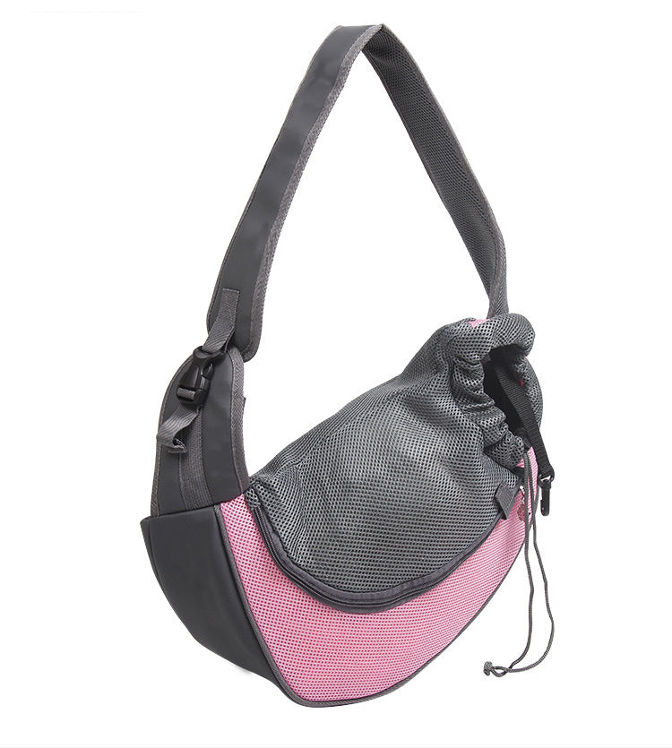 Outdoor Travel Mesh Oxford Pet Carrier Sling Shoulder Bag