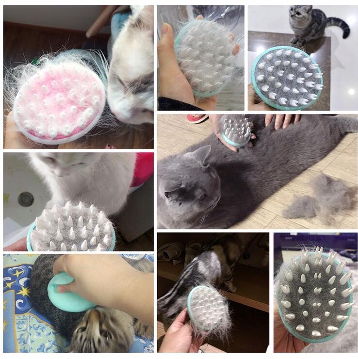 Pet Massage Bath Brush Grooming Shower Cleaning Comb Tool