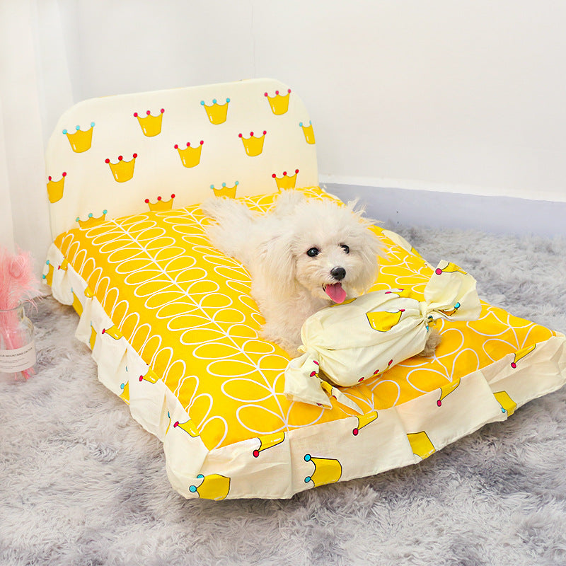 Plush Teddy Style Small Pet Bed For Comfortable Rest