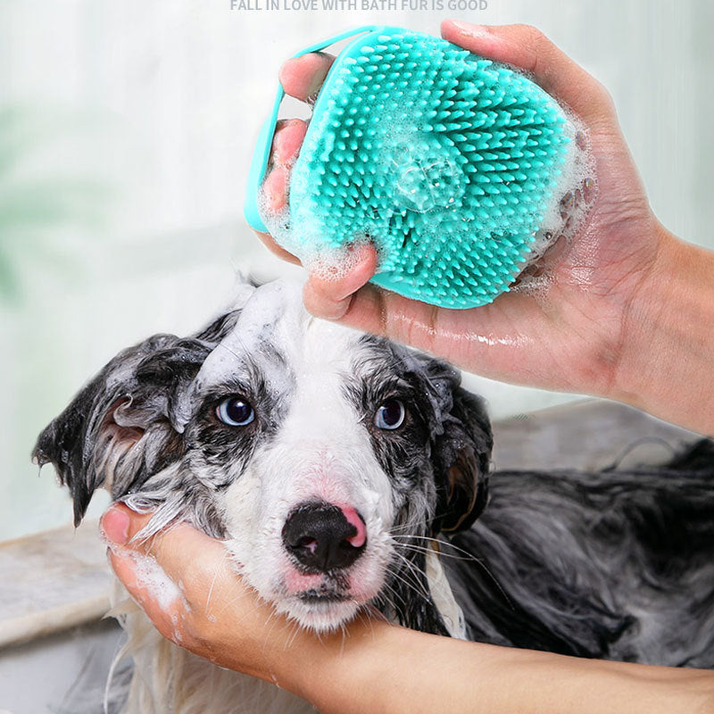 Pet Silicone Massage Bath Brush Grooming Cleaning Tool