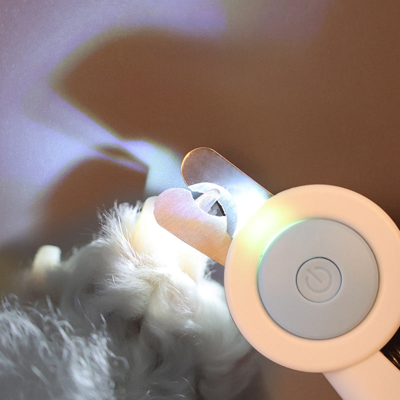 Pet Nail Clippers And Grinder With LED Light Safety Design