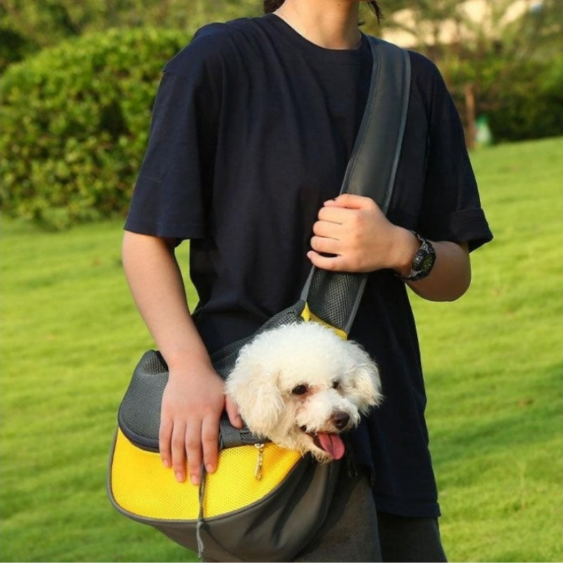 Outdoor Travel Mesh Oxford Pet Carrier Sling Shoulder Bag