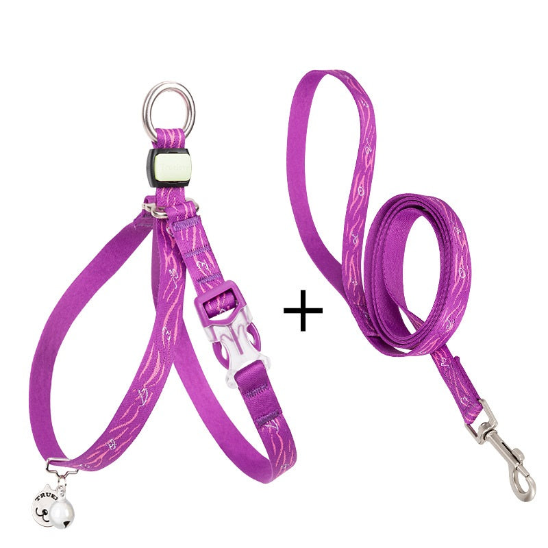Pet Bell Chest Strap Vest Leash Walking Control Set