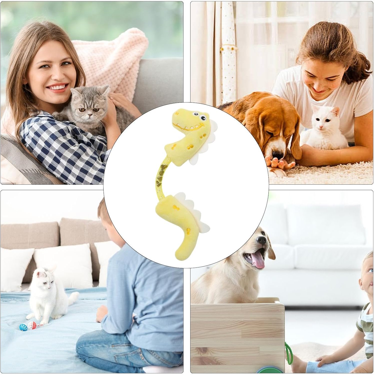 Interactive Pet Chew Toy Teeth Cleaning Catnip Rope Springs
