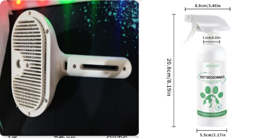 Self Cleaning Pet Grooming Comb With Mist Hair Removal Brush